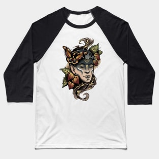 moth and flower Baseball T-Shirt